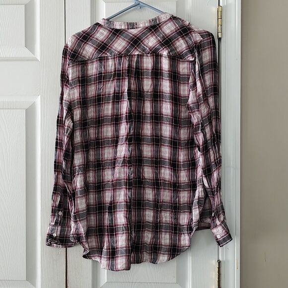 Time and Tru red black plaid shirt Sz XL (16-18) - Picture 5 of 5